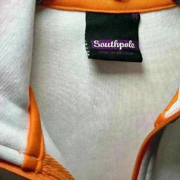 Women’s White & Orange South Pole Track Jacket (Sz M) - Picture 4 of 5